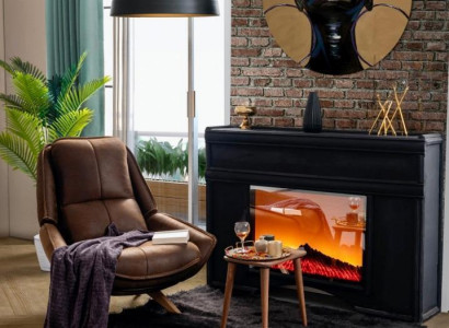 Luxury armchair modern design living room furniture brown color style novelty